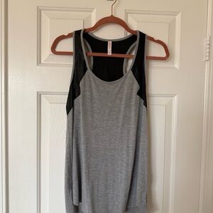 Xhilaration Asymmetrical Gray and Black Sleeveless Tank Top